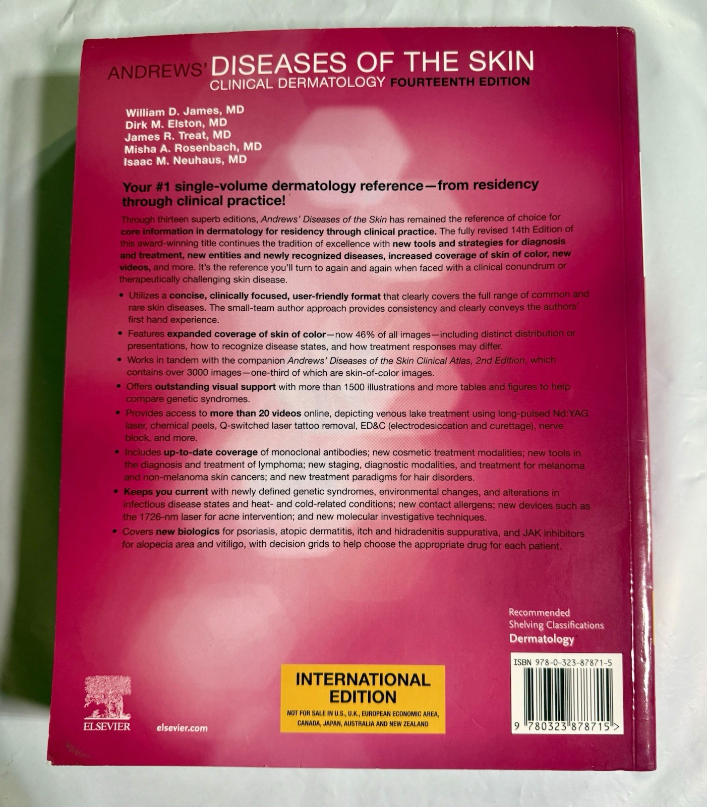 Andrews’ Diseases of the Skin / Fourteenth Edition 2025 Publish w/E-Print Code!