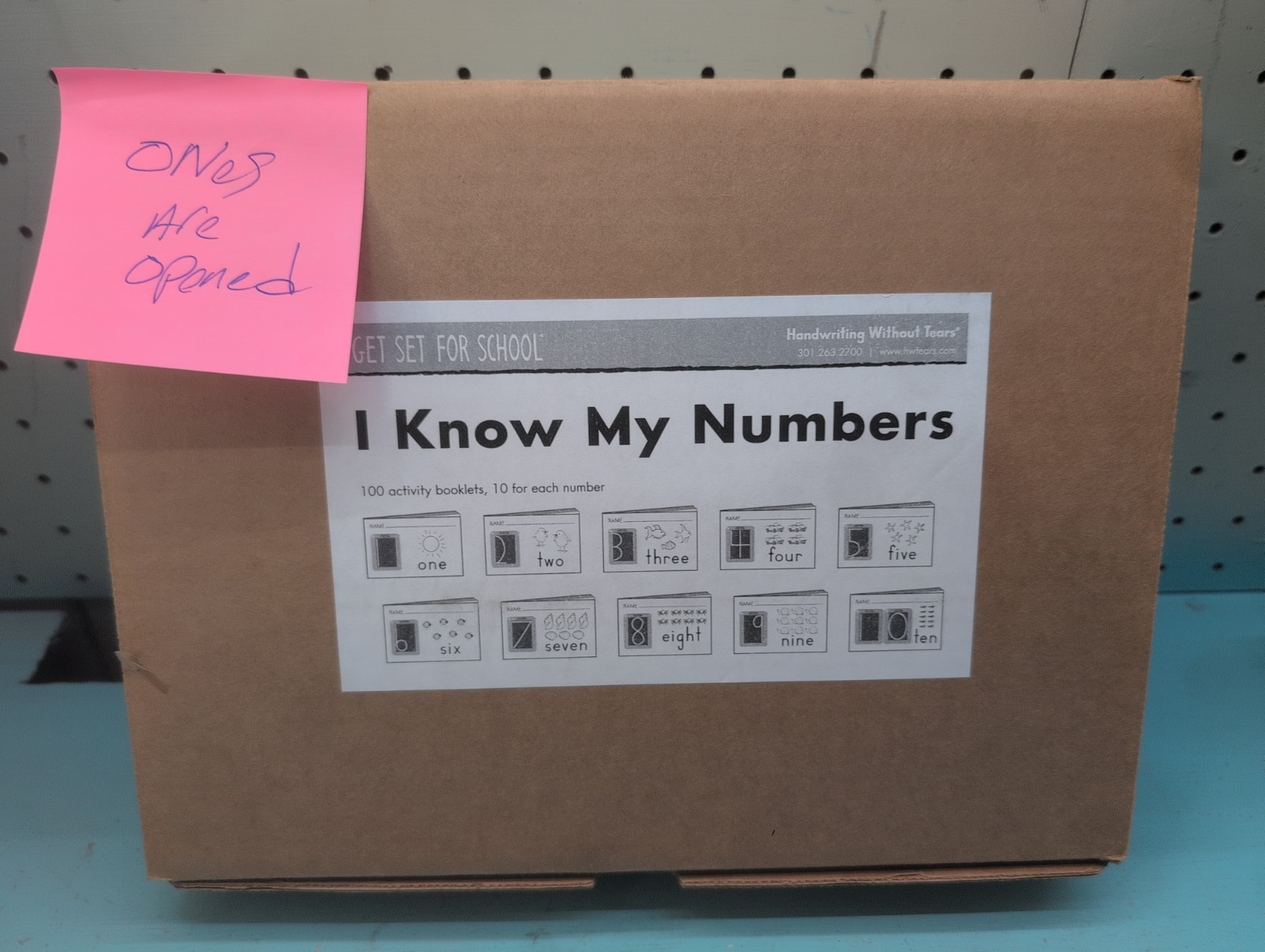 Handwriting Without Tears – I know My Numbers – 100 Activity Books 10 For Each #