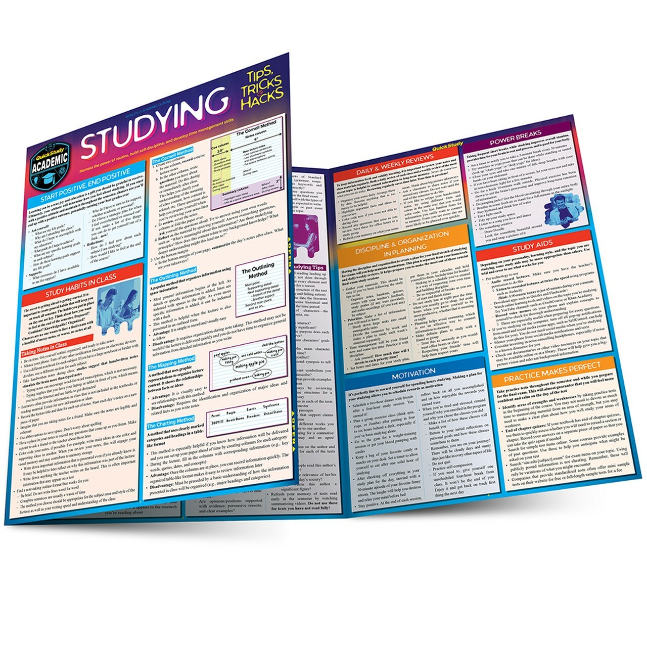 Brand New; QuickStudy | Studying: Tips, Tricks & Hacks Laminated Reference Guide