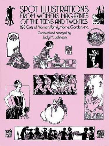 Spot Illustrations from Women’s Magazines of the Tee- paperback, 0486261166, new