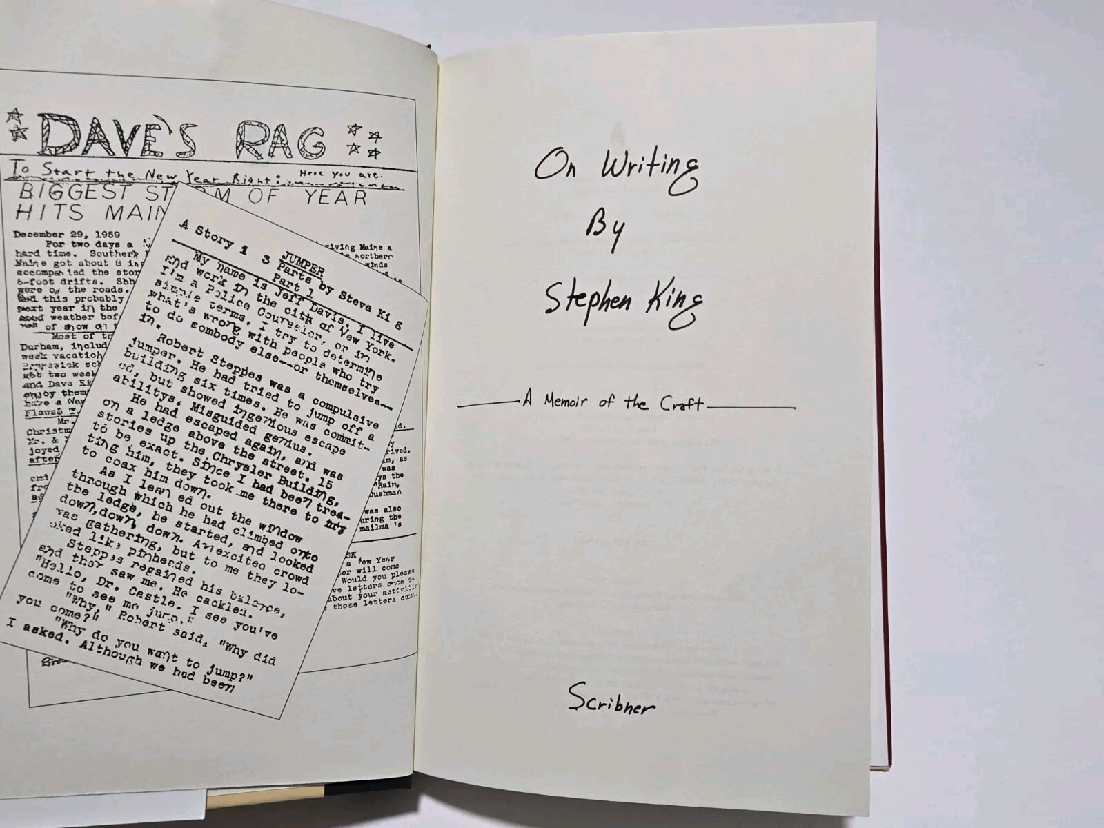 STEPHEN KING ON WRITING Trade Edition $25.00 1st/1st Print Memoir of The Craft