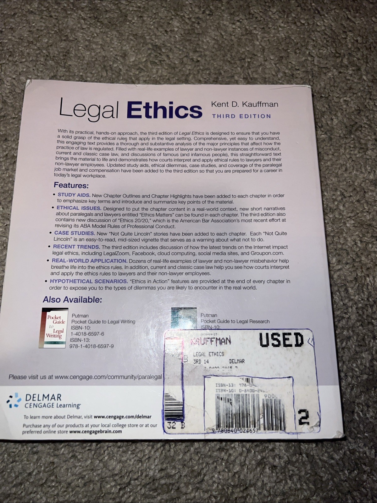 Legal Ethics by Kent Kauffman (2013, Trade Paperback)