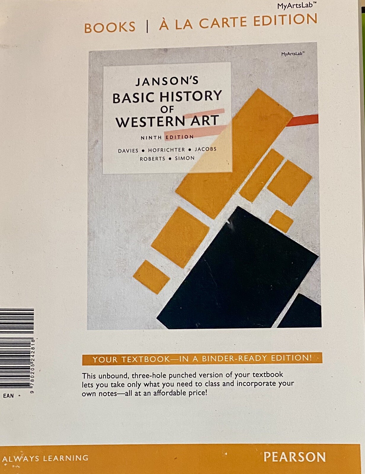 Janson’s Basic of History of Western Art, Books a la Carte Edition – 9th Edition