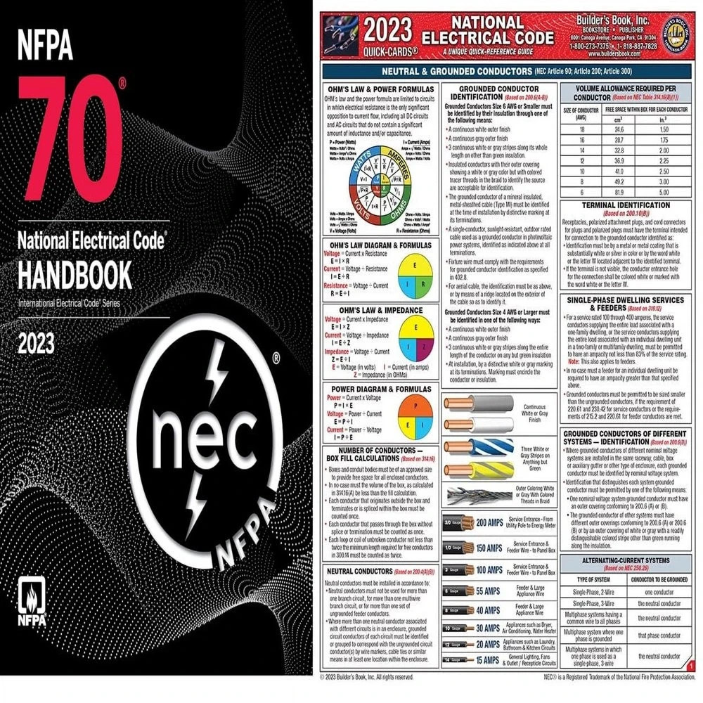 NFPA 70 NEC Handbook 2023 Edition + Quick Card Reference USA STOCK..