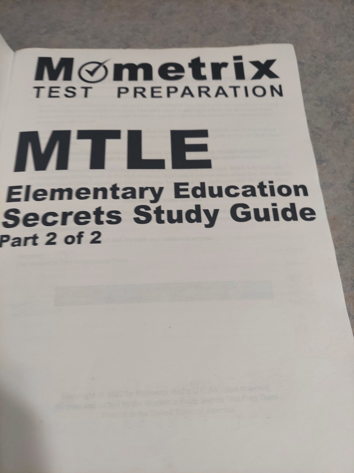 MTLE Elementary Education Secrets Study Guide: MTLE Test Review . GOOD