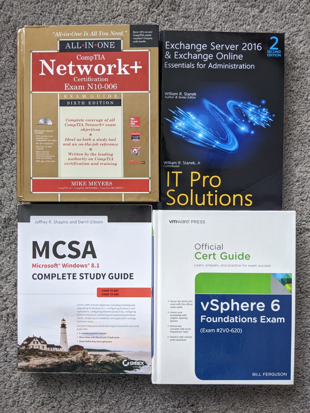 COMPUTER HC BOOK LOT IT PRO SOLUTIONS VSPHERE MCSA NETWORK +