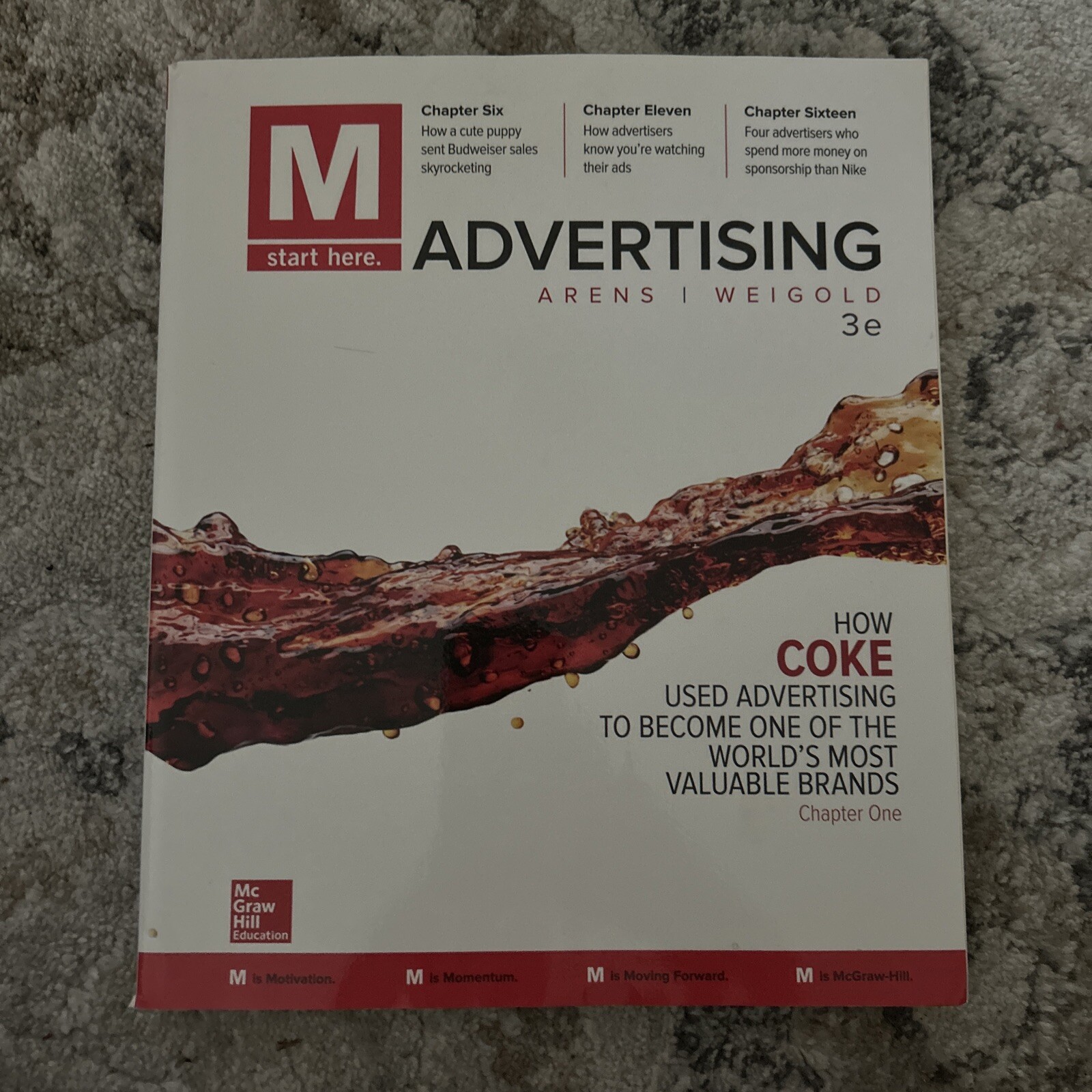 M: Advertising by Michael F. Weigold and William Arens (2017, Trade Paperback)