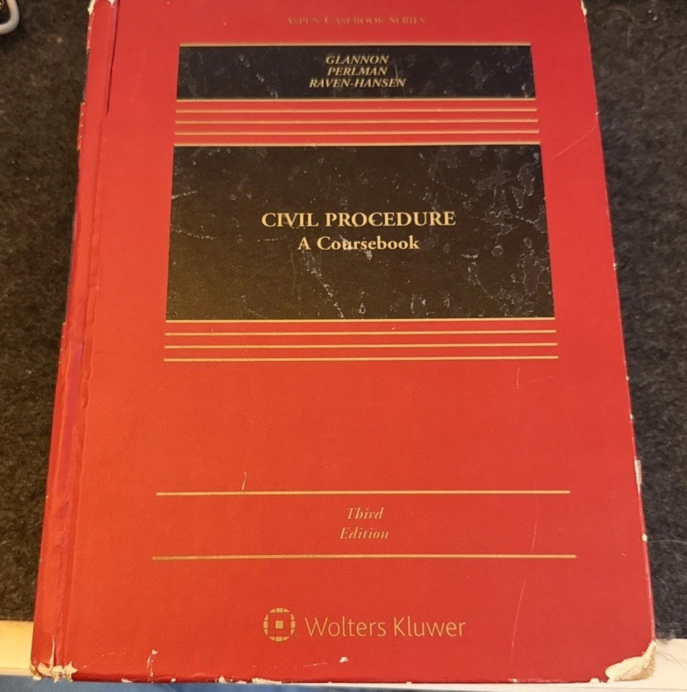 Civil Procedure: A Coursebook Fourth Edition Aspen Casebook Series GOOD