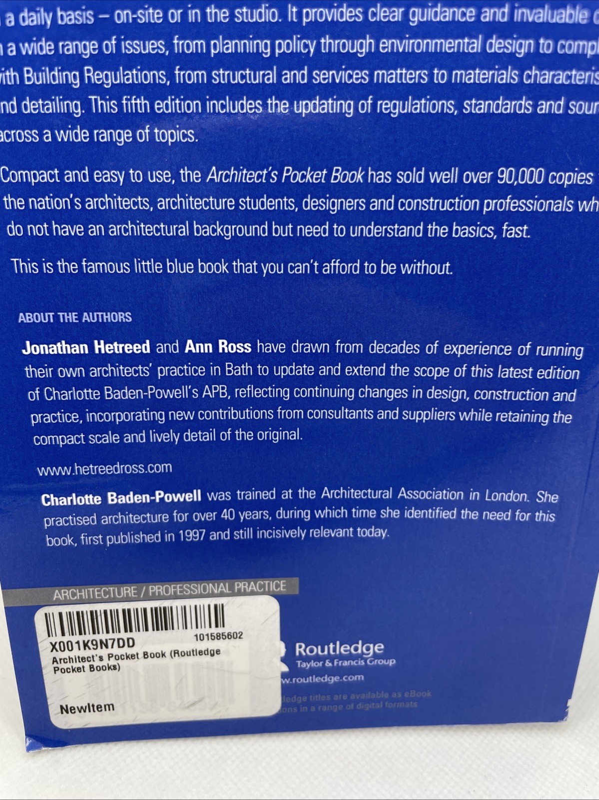 Architect’s Pocket Book Fifth Edition (Routledge Pocket Books) Ann Ross