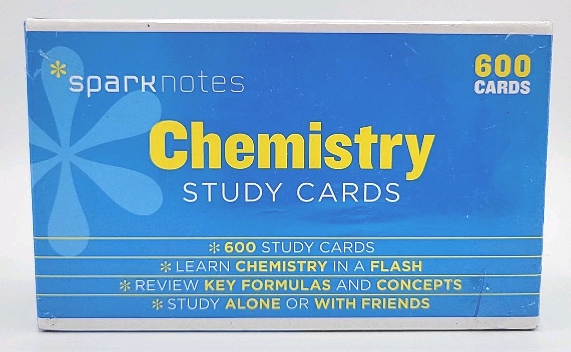 NEW SparkNotes Chemistry Study Cards 600 Flashcards Homeschool Study Aids Sealed