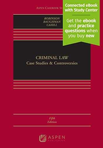 Criminal Law: Case Studies & – Hardcover, by Robinson Paul H.; – Very Good d