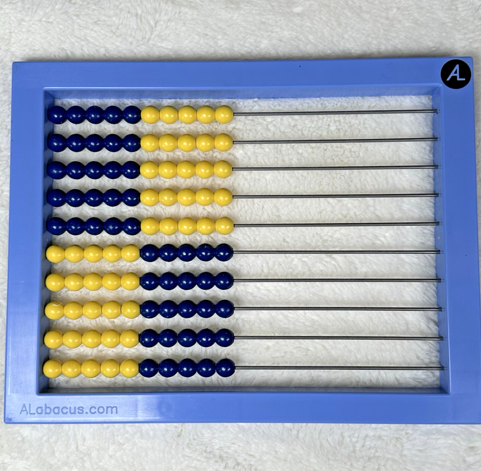 RightStart Math AL Abacus Blue & Yellow Beads Homeschool Manipulative