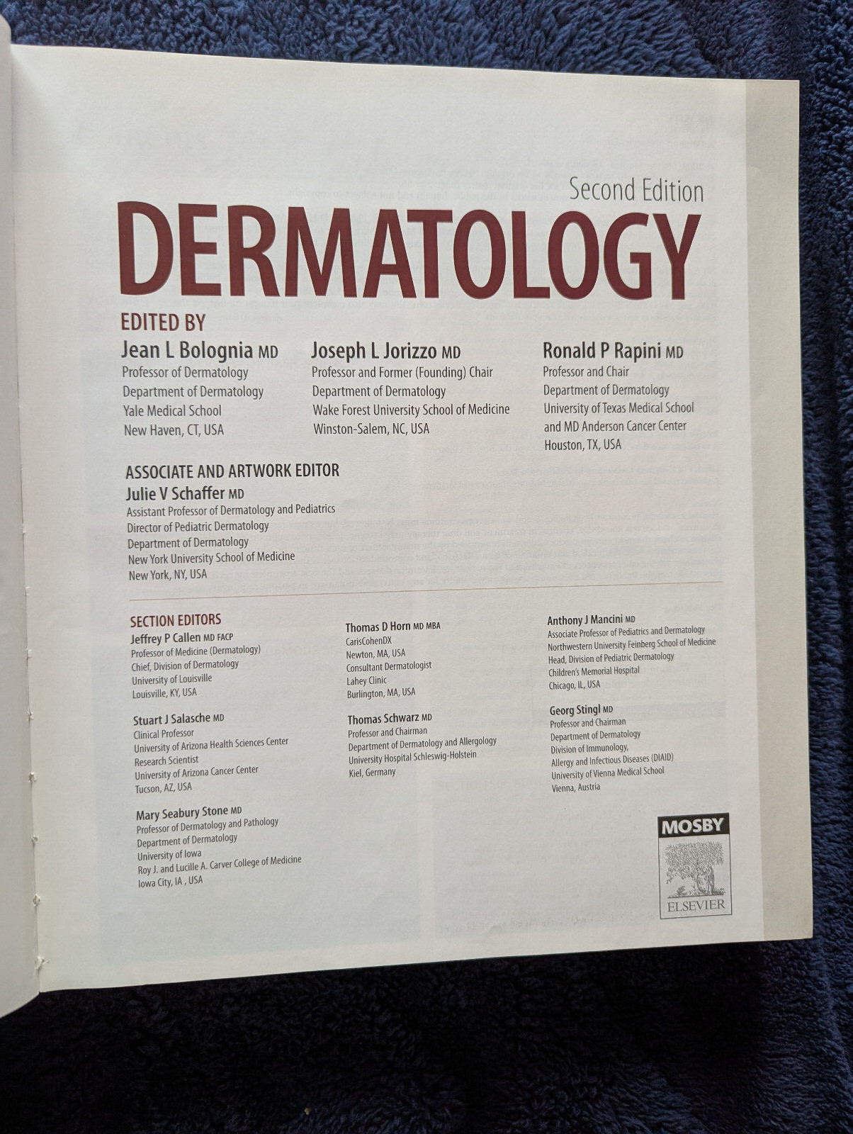 2 Volume Dermatology 2nd Edition by Various Authors HC 2008 Elsevier/Mosby