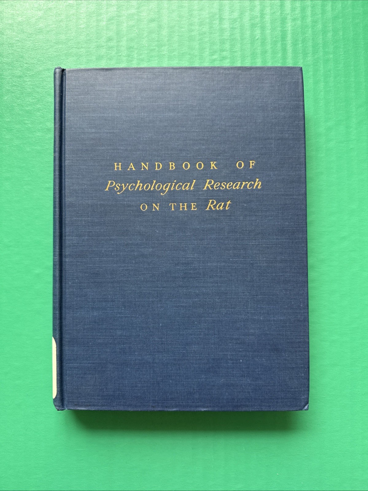 Handbook of Psychological Research on the Rat (1950) by Norman Munn HC VG RARE