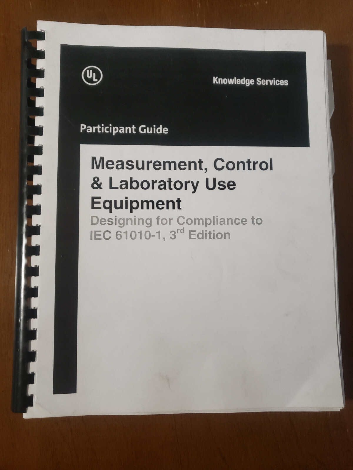 UL IEC 61010-1 3rd Ed Measurement Control & Laboratory Use Equipment Book