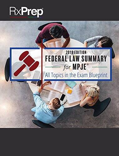 RxPrep Federal Law Summary for MPJE – Paperback By Pamela Tu PharmD – GOOD
