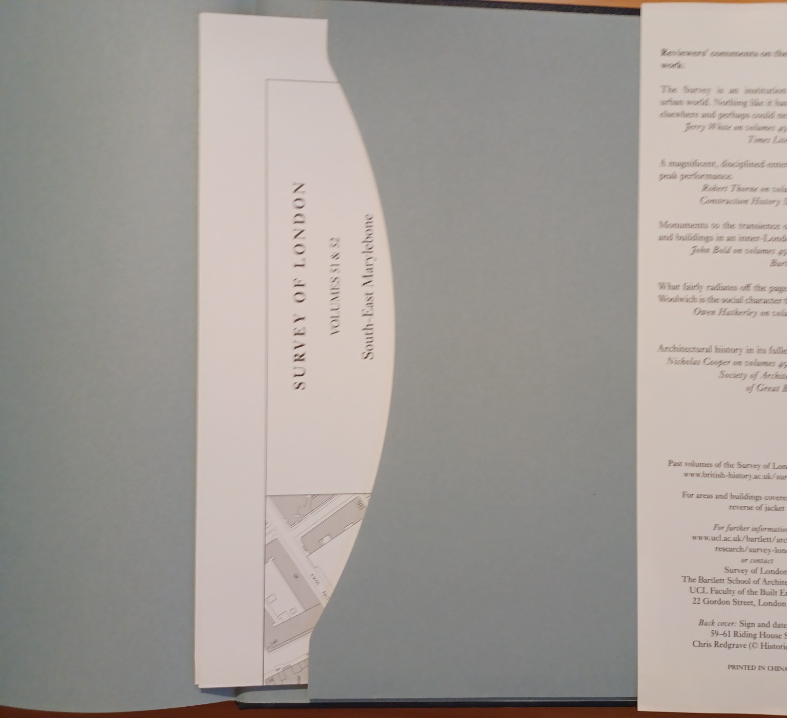 Survey of London : South-East Marylebone : VOLUME 52 ONLY / Hardcover