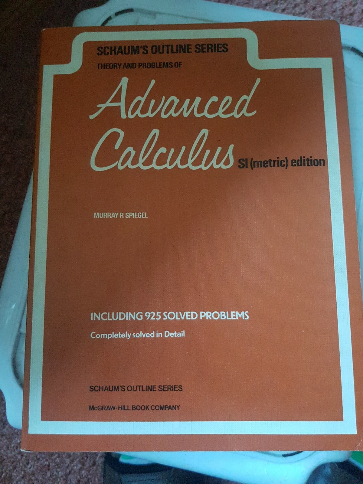 Theory and Problems Of Advanced Calculus By Murray R Spiegel Schaums Outline…