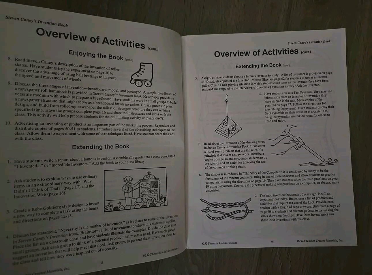 INVENTIONS Thematic Unit Teacher Created Materials © 1993 80 pages science theme