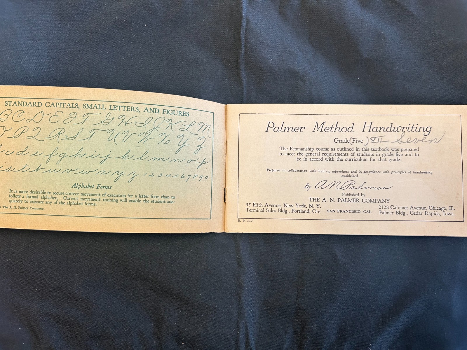 Antique Palmer Method Handwriting Textbook Grade 5 The A.N. Palmer Company