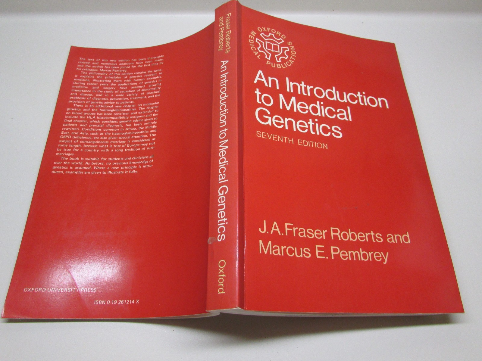Oxford Medical: An Introduction to Medical Genetics 7th Edition Paperback Nice