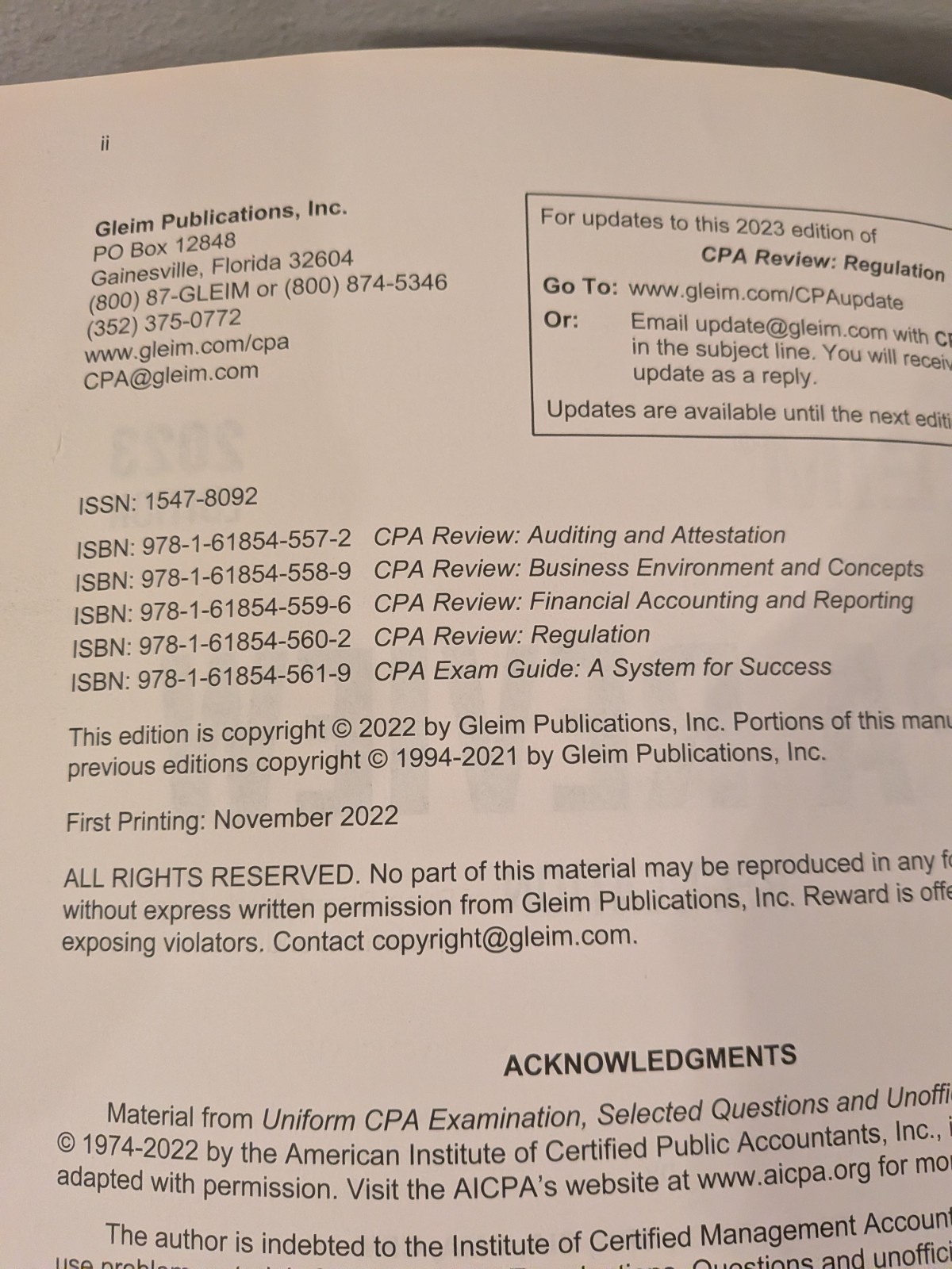 💥💥Gleim CPA Review Regulation REG 2023 Edition Irvin Gleim💥💥