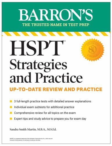 Barron’s Test Prep Ser.: HSPT Strategies and Practice, Second Edition: Prep Book