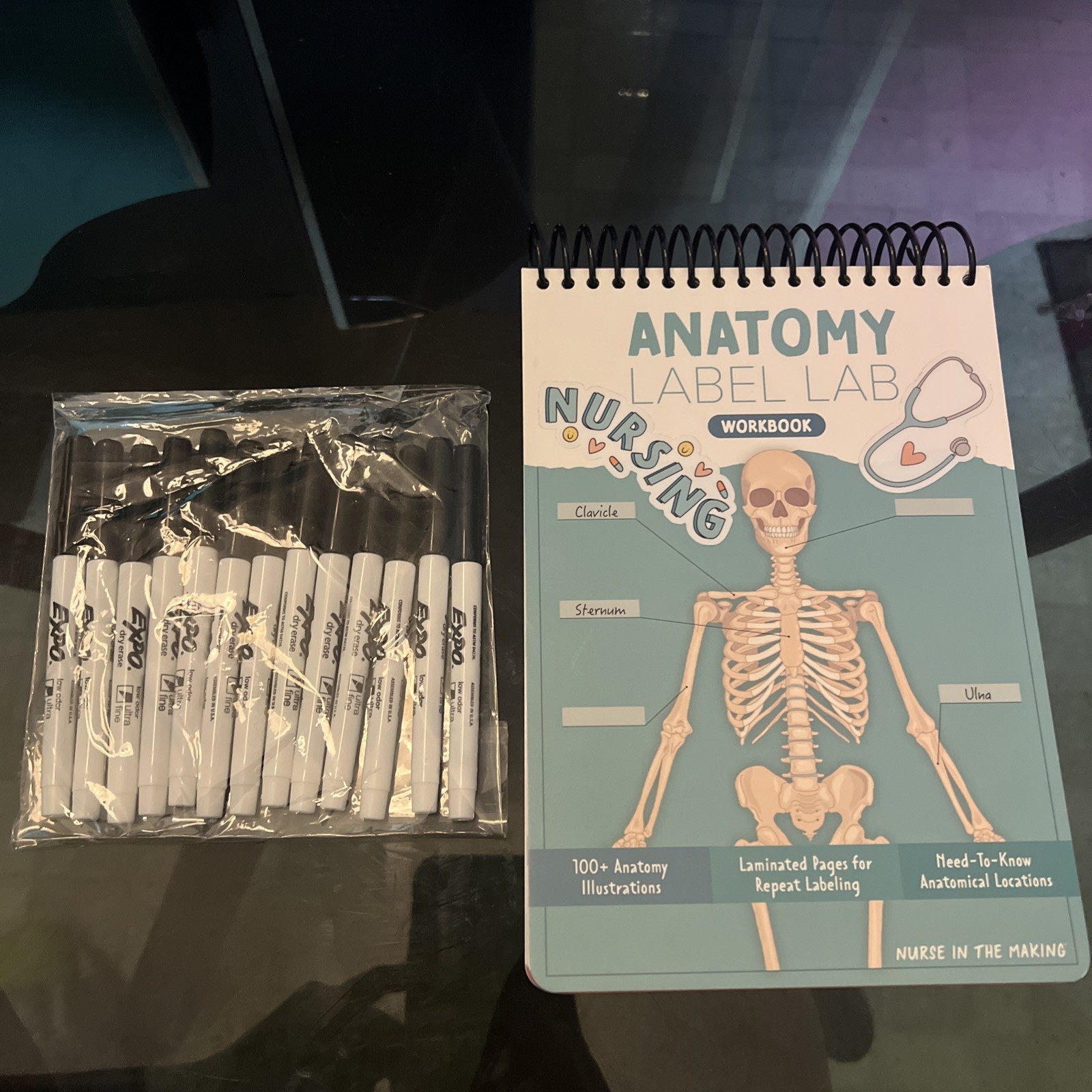 Nurse In The Making Anatomy Label Lab Workbook Laminated Spiral Bound