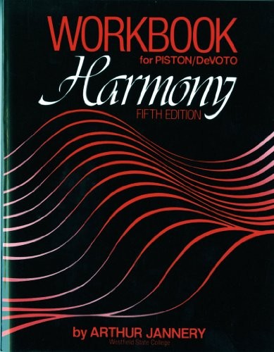 WORKBOOK: FOR HARMONY, FIFTH EDITION By Arthur Jannery *Excellent Condition*