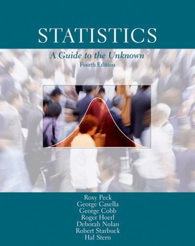 Statistics : A Guide to the Unknown by George Casella, Judith M. Tanur,…