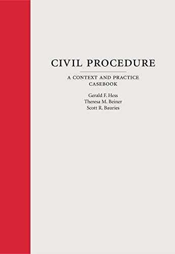Civil Procedure: A Context and – Hardcover, by Hess Gerald; Beiner – Acceptable