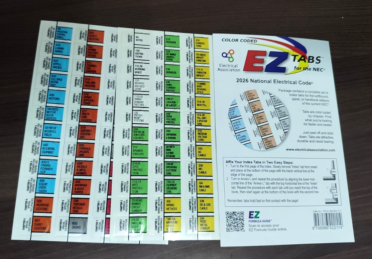 National electrical code 2026 EZ tabs For the NEC Color coded Free Shipping