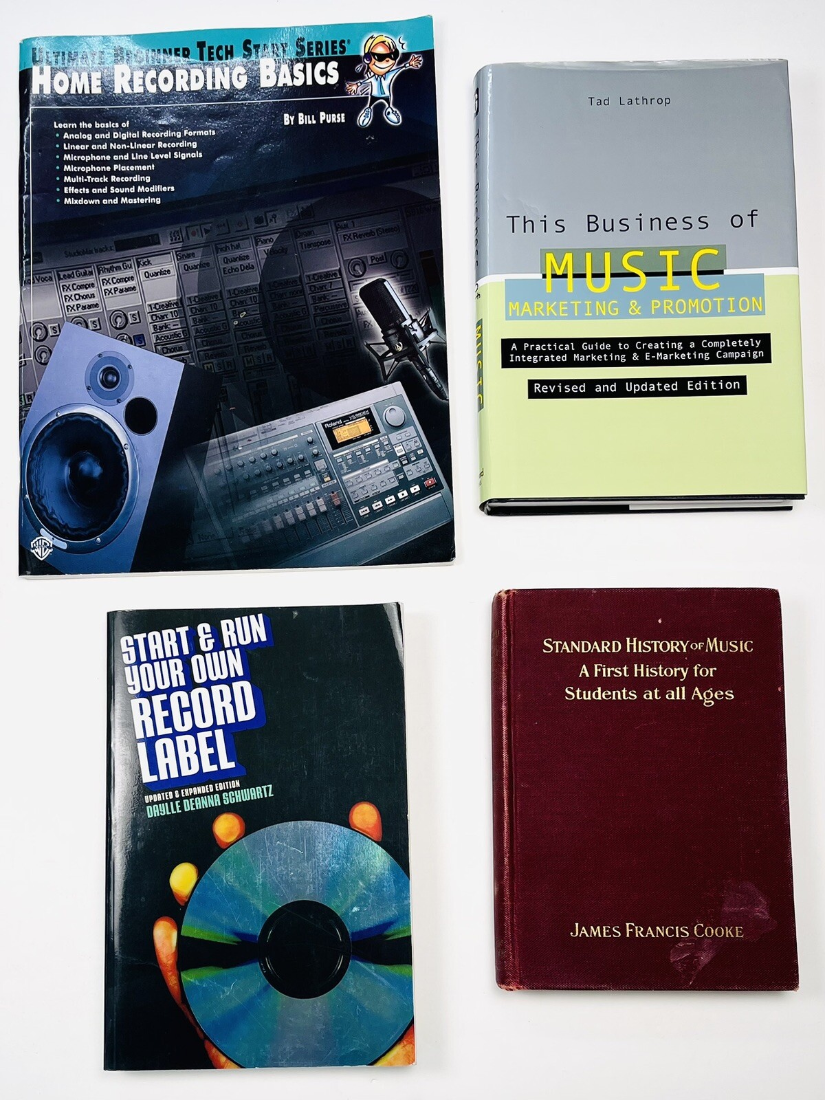 Mixed Lot 4 Music Industry Home Recording Marketing History Books
