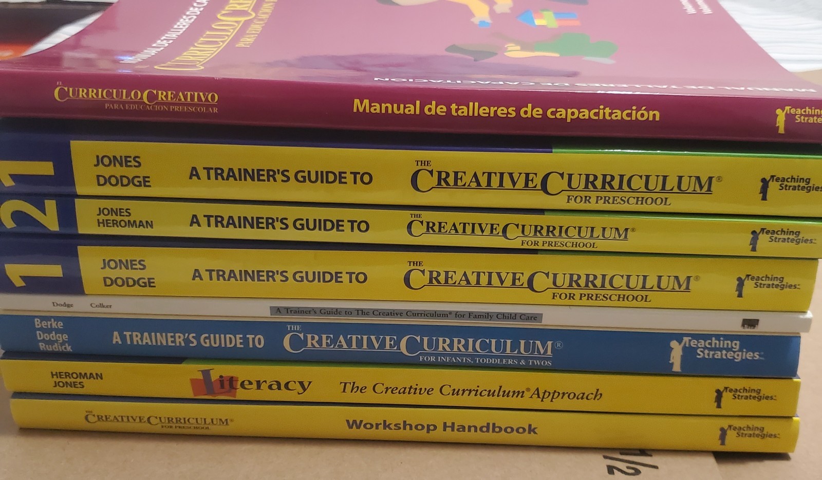 8 Books THE CREATIVE CURRICULUM . 7 In English . 1 In Spanish . Preschool Infant