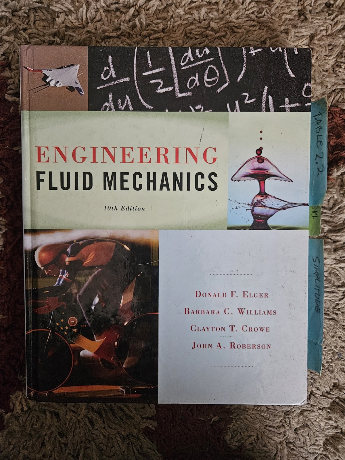 Engineering Fluid Mechanics 10th Edition by Elger/ Williams/Crowe/Robertson