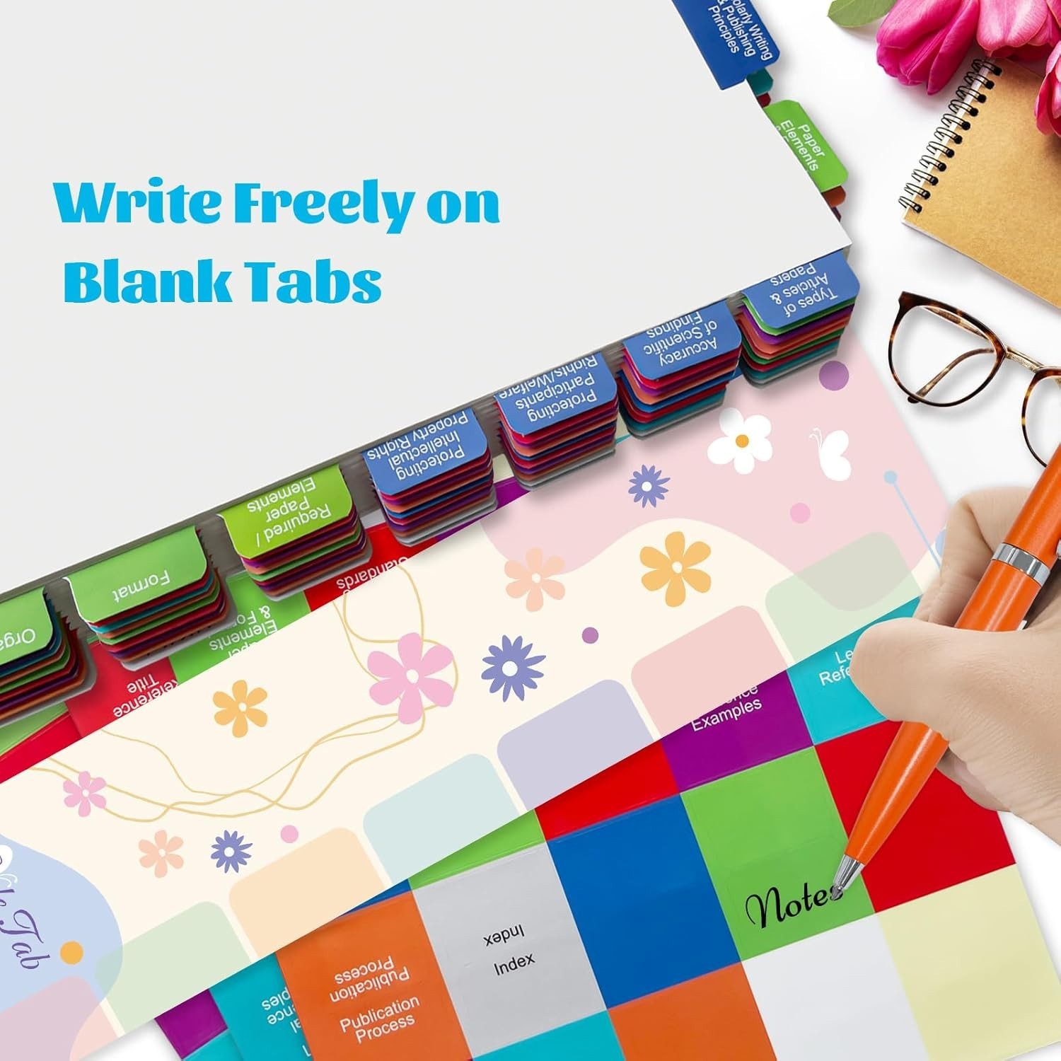 Complete Set of APA 7th Edition Index Tabs – Colorful, Laminated, Easy to Use
