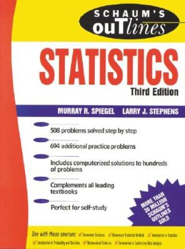 Schaums Outline of Statistics – Paperback By Murray R Spiegel – GOOD