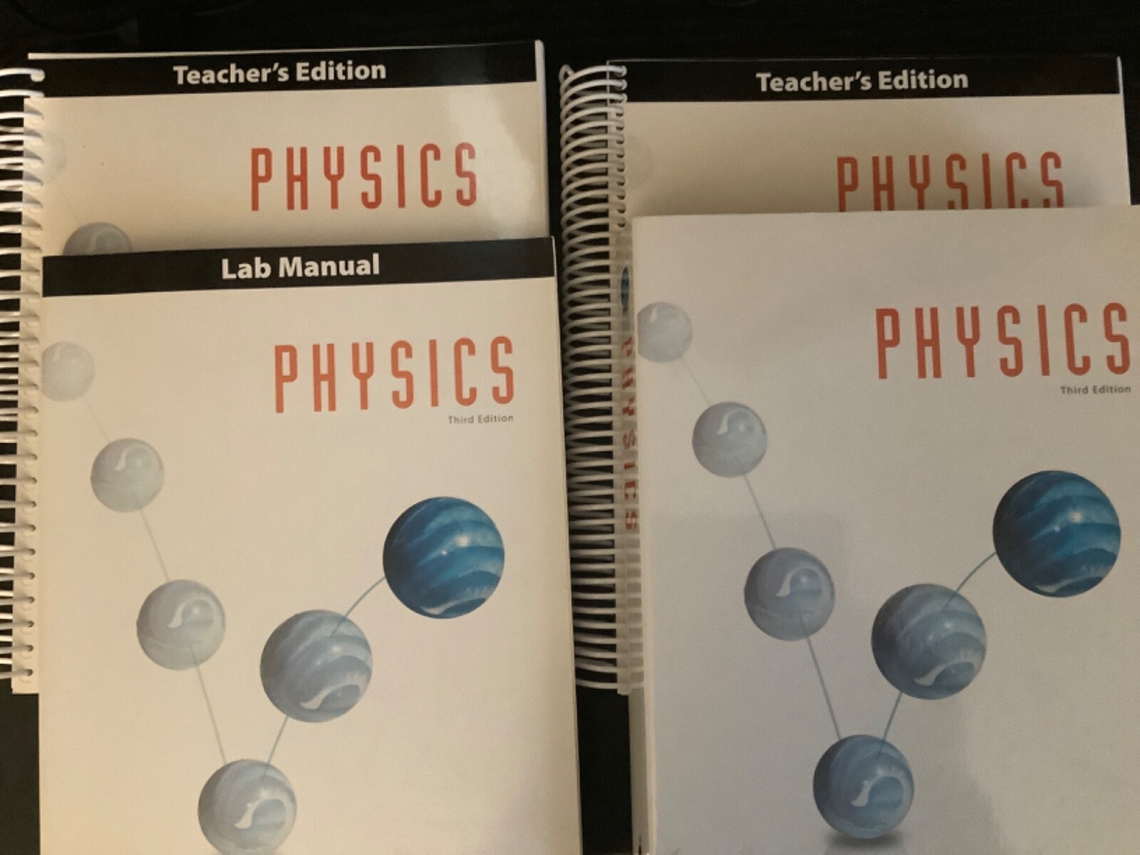 BJU Physics 3rd Ed. 4 Book SET – Teachers Ed & Student Text, Lab Manual Grade 12
