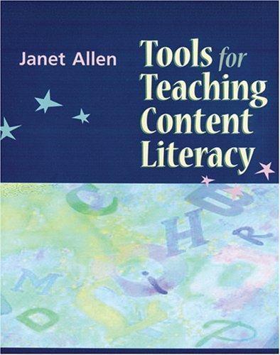 Tools for Teaching Content Literacy – 9781571103802, paperback, Janet Allen
