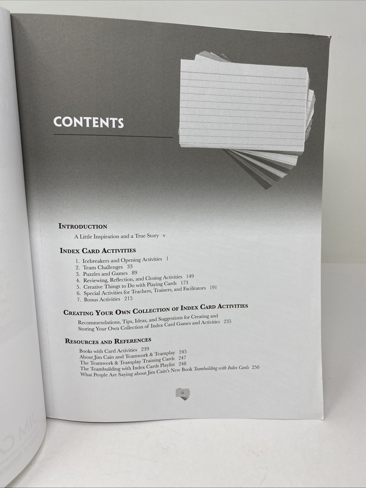 Teambuilding with Index Cards by James Cain (2019, Trade Paperback)