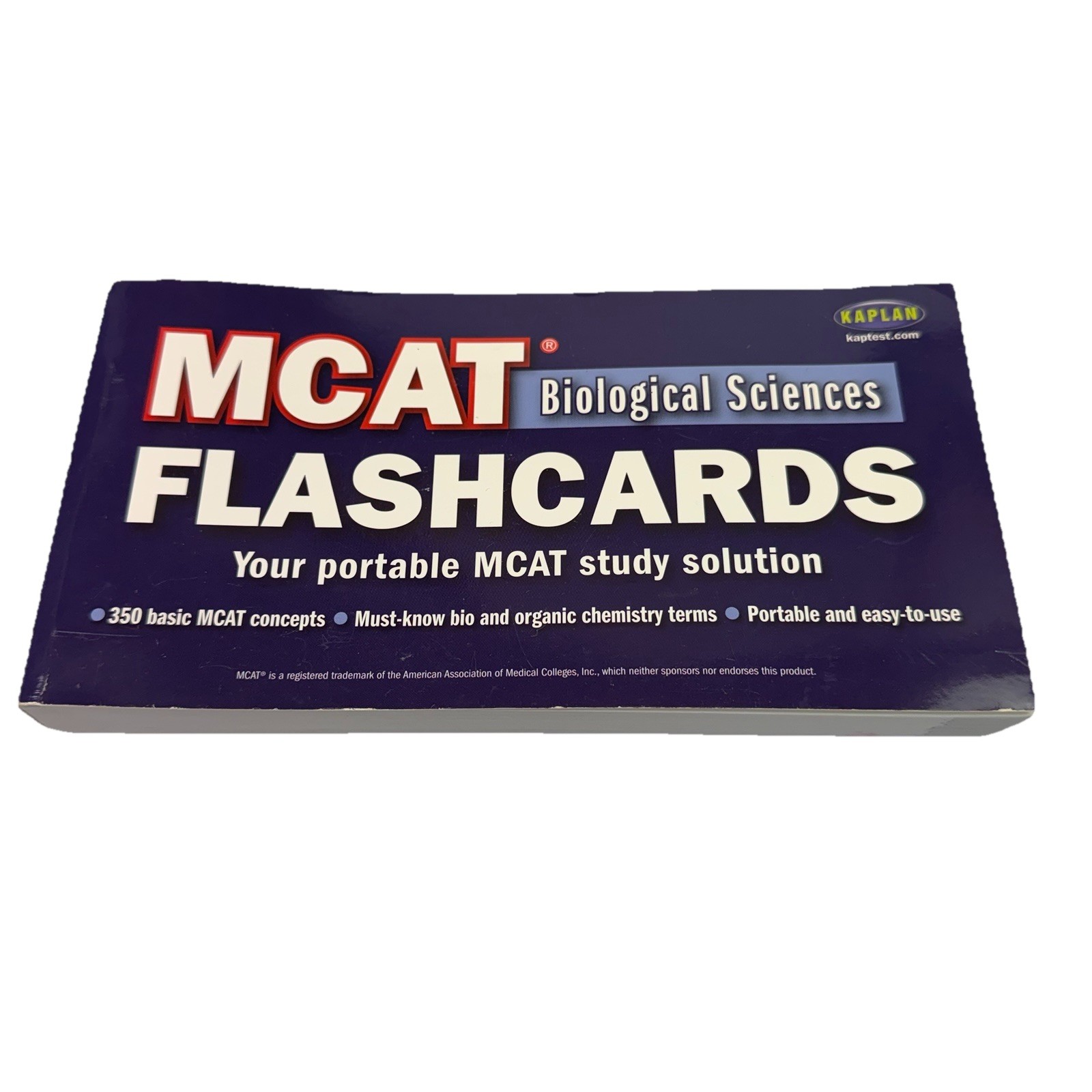 MCAT Biological Sciences Flashcards Book Kaplan Publishing 2005 PB