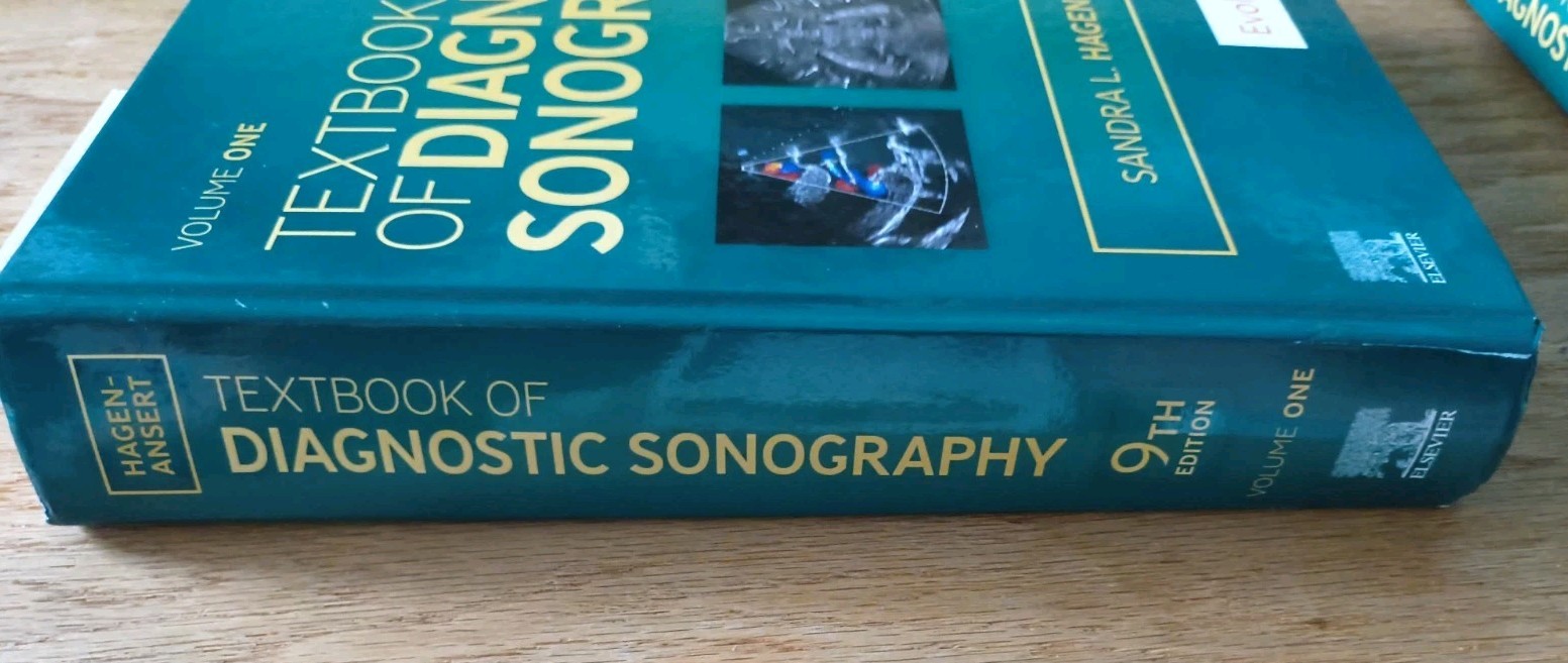 Vol 1 Textbook of Diagnostic Sonography 9th Ed Hardcover Sandra L. Hagen-Ansert