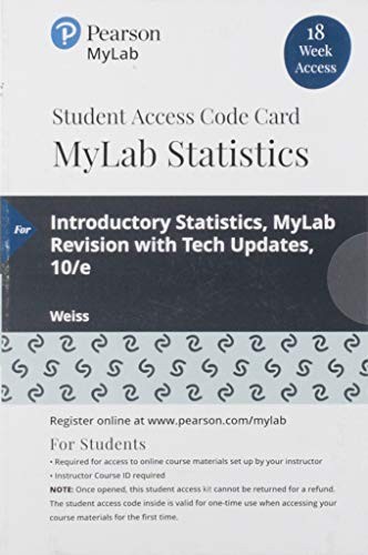 Mylab Statistics With Pearson – GOOD