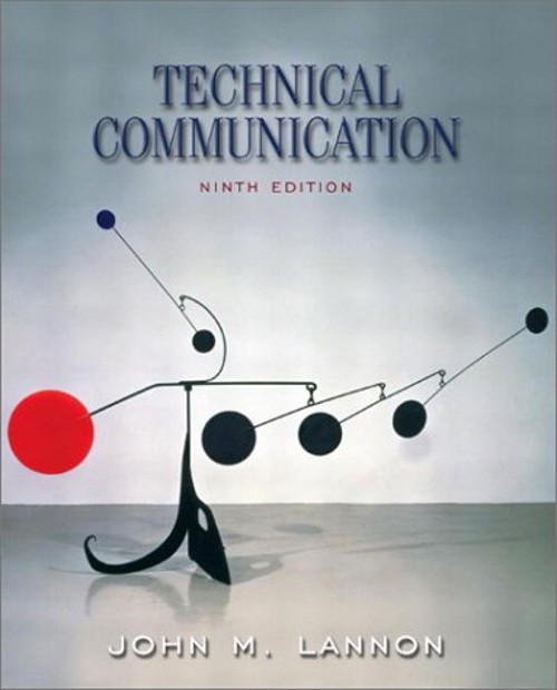 Technical Communication Paperback John M. Lannon