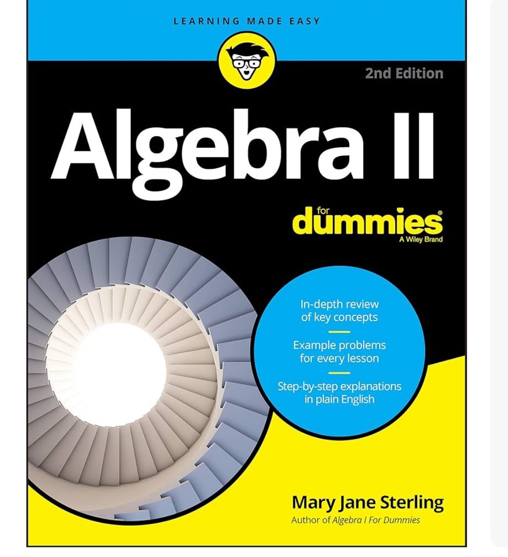 Algebra II for Dummies by Mary Jane Sterling (2019, Trade Paperback)