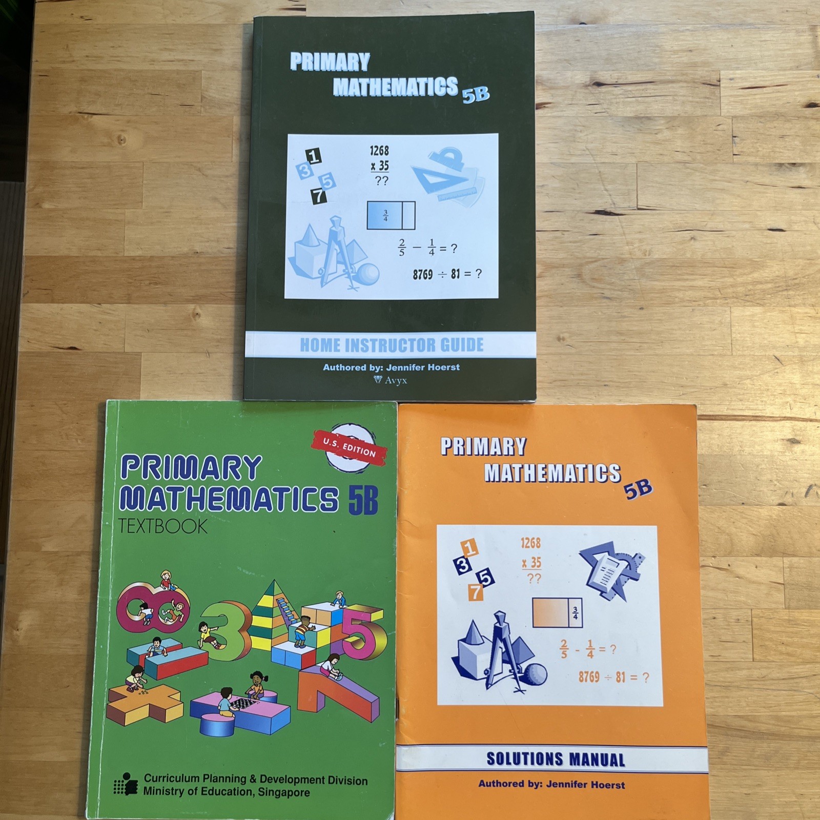 Singapore Math Primary Mathematics 5B US Edition Textbook Solutions Manual Set