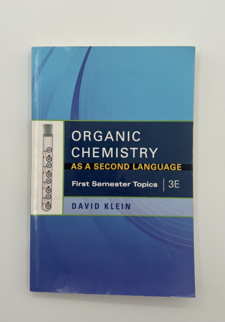 Organic Chemistry, As A Second Language. 3E. Klein. Paperback Wiley
