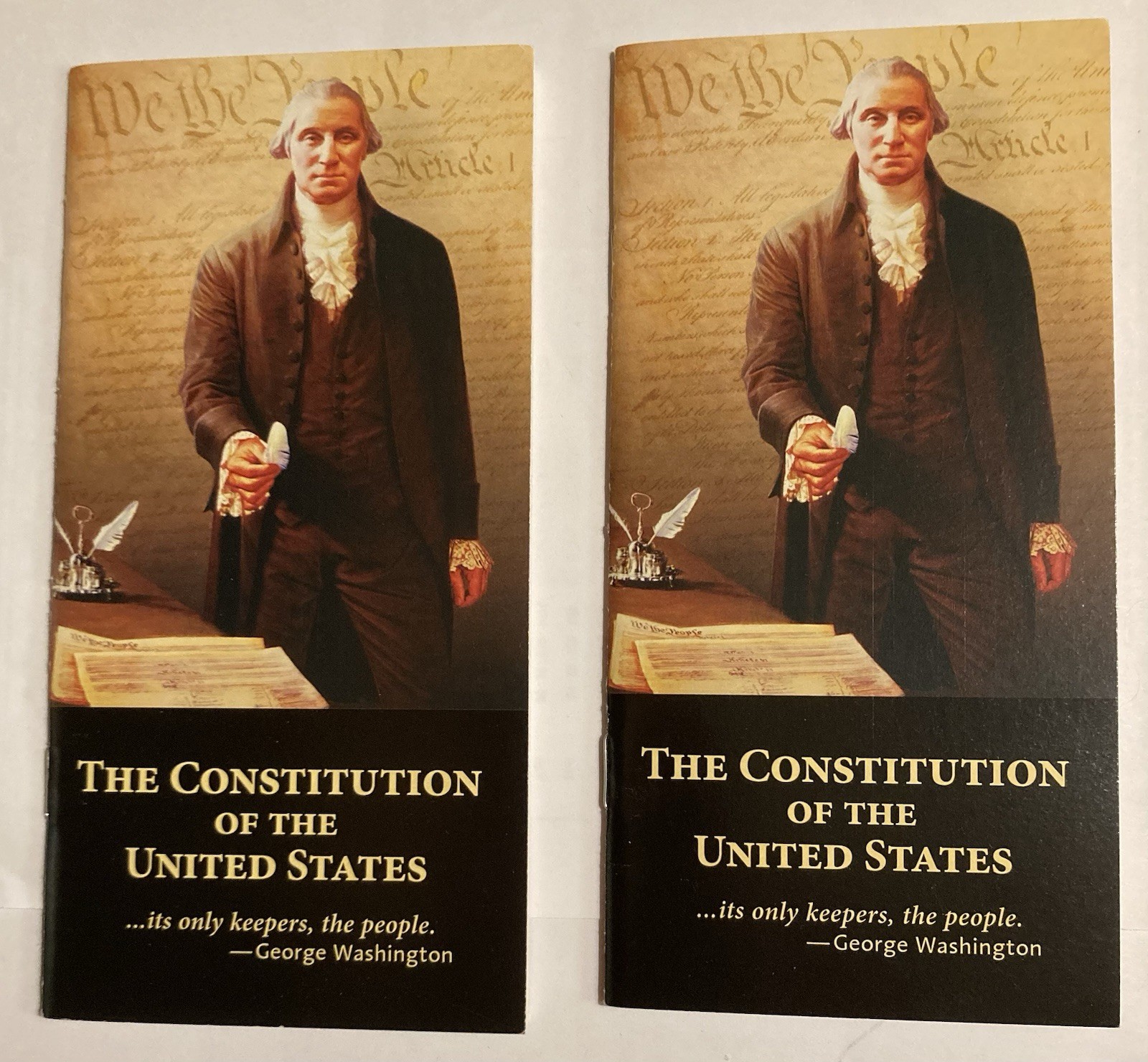 2 Pocket Constitution of United States of America & Declaration of Independence