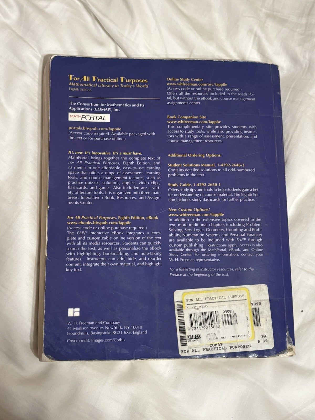 For All Practical Purposes: Mathematical Literacy in Today’s World by Comap