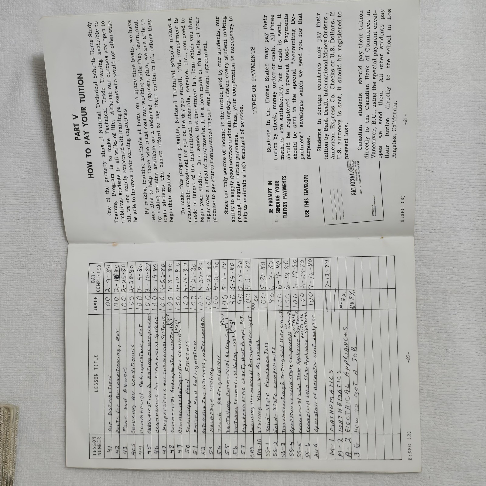 VTG National Technical Schools Air Conditioning Refrigeration HVAC Course Books